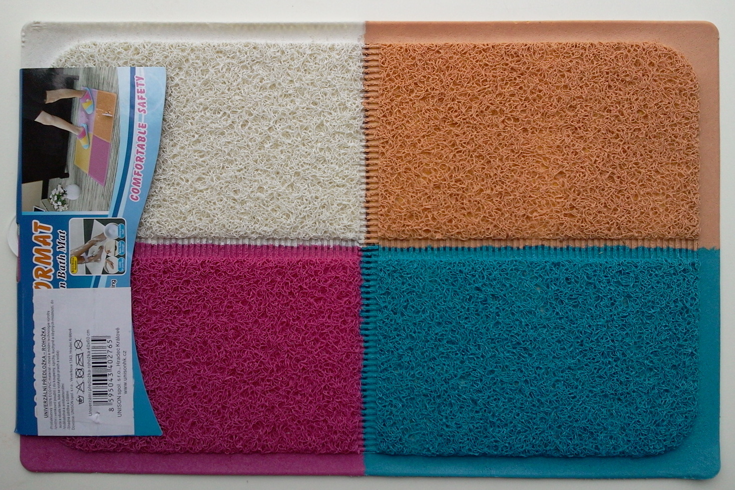 Koupelnová předložka - rohožka vícebarevná,OBDÉLNÍKY UNISON 40 x 60 cm UN2845 