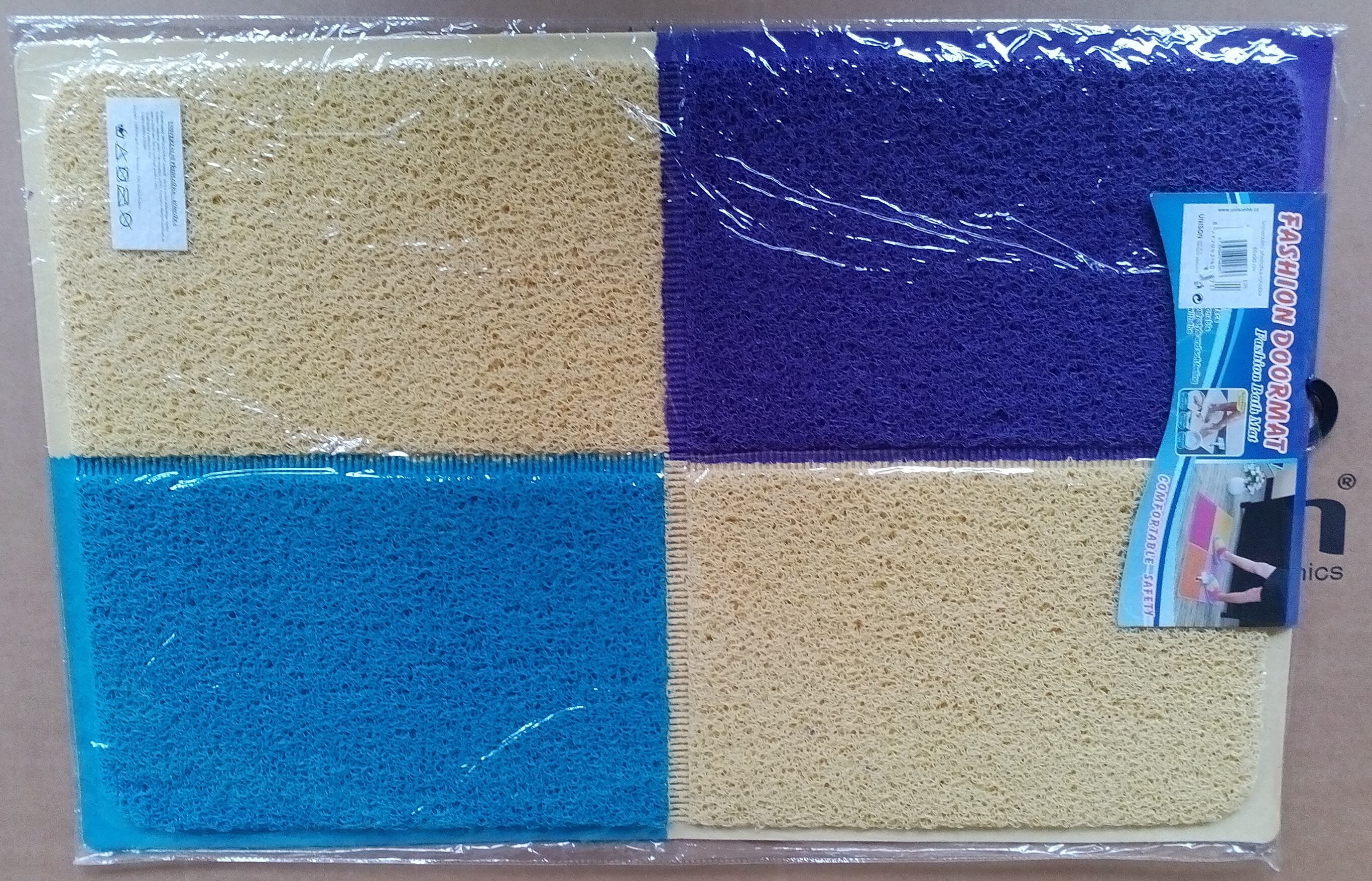Koupelnová předložka - rohožka vícebarevná,OBDÉLNÍKY UNISON 60 x 90 cm UN2669 