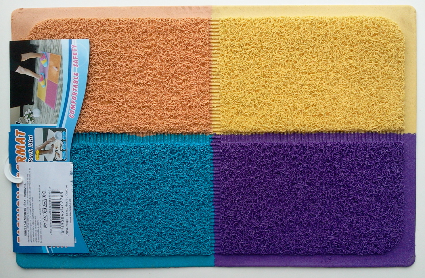 Koupelnová předložka - rohožka vícebarevná,OBDÉLNÍKY UNISON 40 x 60 cm UN2810 