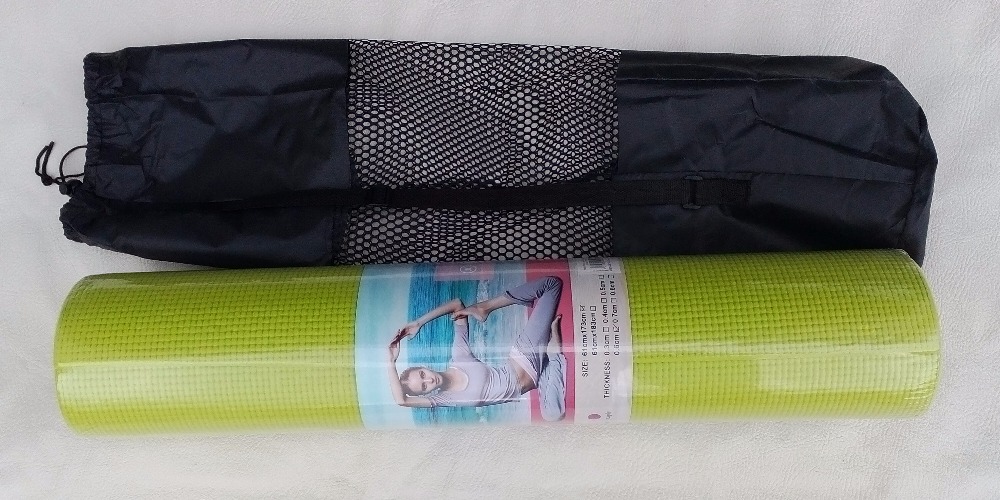  Podložka na cvičení YOGA 6 mm s obalem  UNISON UN 2042 zelená