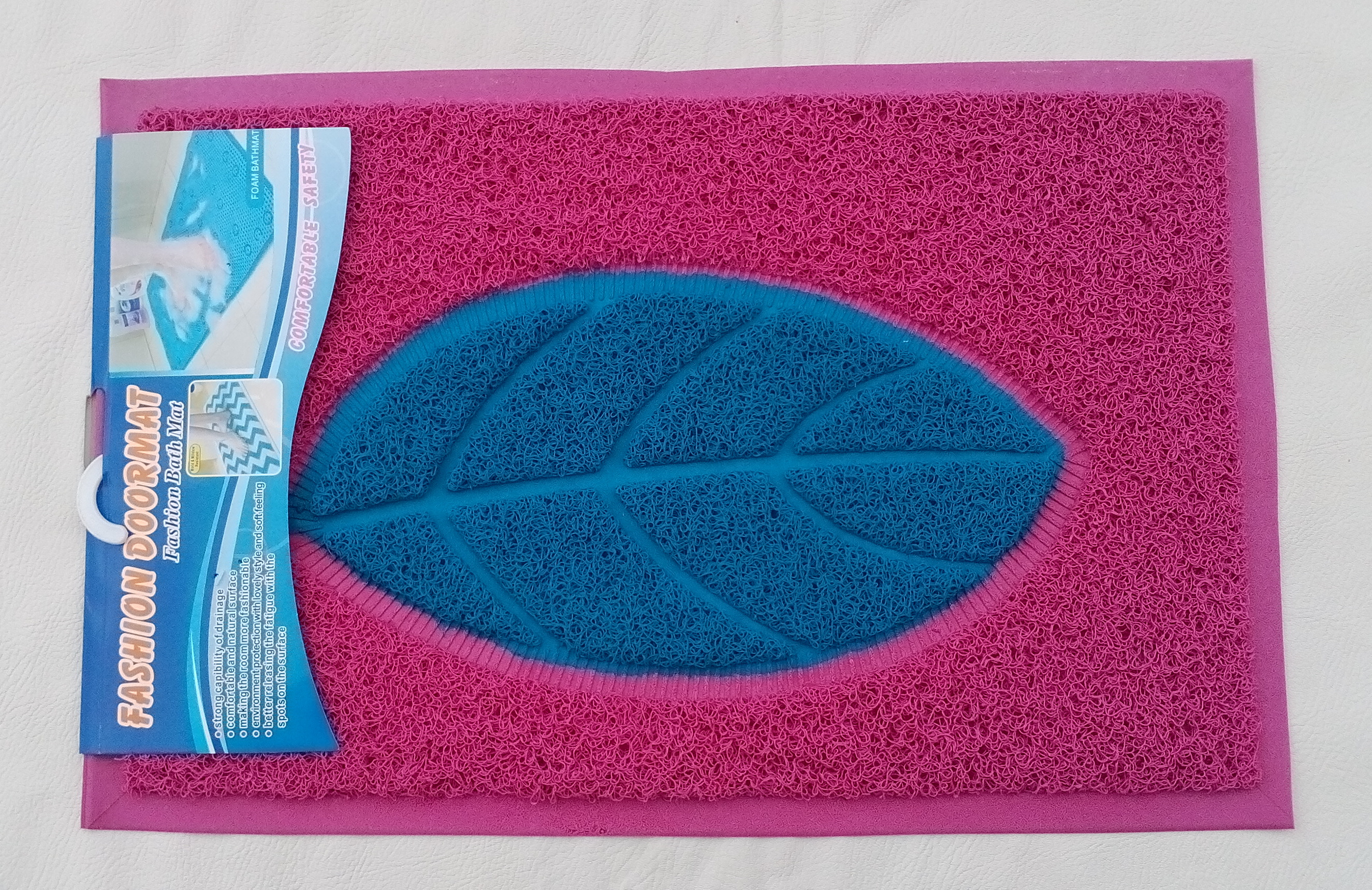 Koupelnová předložka - rohožka červená, LIST modrý UNISON 40 x 60 cm UN 3443 