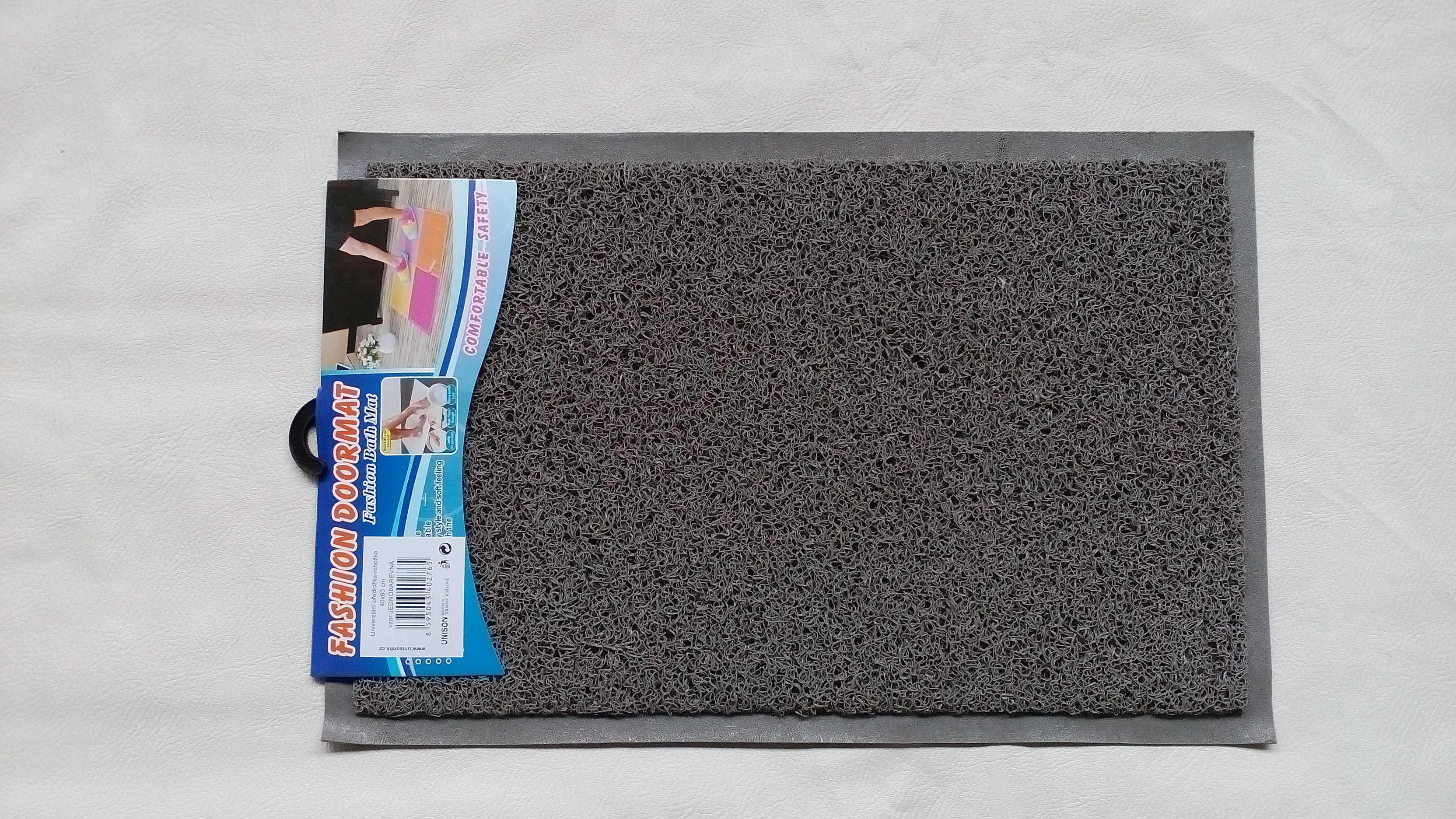 Koupelnová předložka - rohožka 1-BAREVNÁ šedá UNISON 40 x 60 cm UN2249