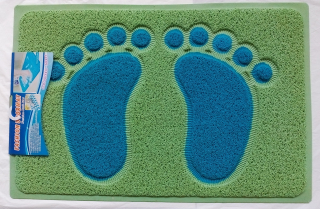 Koupelnová předložka - rohožka zelená, STOPA modrá UNISON 60 x 90 cm UN2204