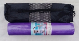 Podložka na cvičení YOGA 6 mm s obalem  UNISON UN 2044 fialová