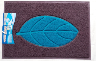 Koupelnová předložka - rohožka hnědá, LIST modrý UNISON 60 x 90 cm UN3467 