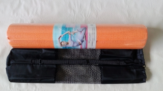 Podložka na cvičení YOGA 6 mm s obalem  UNISON UN 2043 oranžová