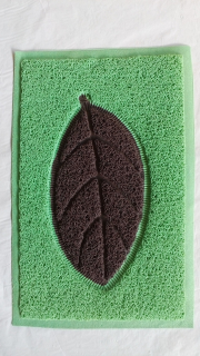 Koupelnová předložka - rohožka zelená, LIST hnědý UNISON 40 x 60 cm UN 3444 